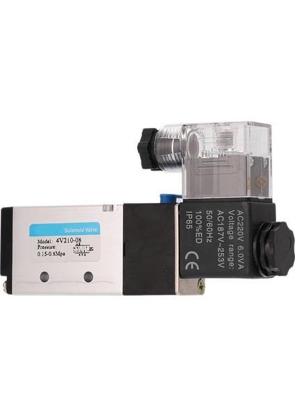 Pnömatik Elektrikli Solenoid Valf 5 Yollu 2 Konumlu Kontrol Hava Gazı Manyetik Valf 220V Akışkan Voltajı 8mm Hortum Bağlantısı modelleri