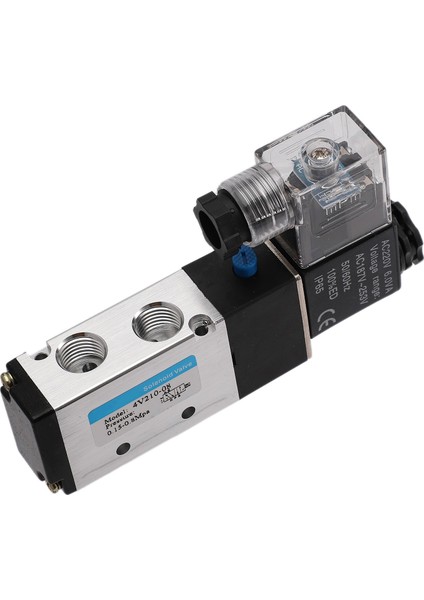 Pnömatik Elektrikli Solenoid Valf 5 Yollu 2 Konumlu Kontrol Hava Gazı Manyetik Valf 220V Akışkan Voltajı 8mm Hortum Bağlantısı indirimleri