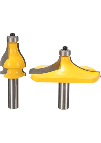 Aracı 2 Adet 1/2 '' Shank Küpeşte Yönlendirici Bit Standart Flüt Ağaç Işleme Hattı Kesici Aracı