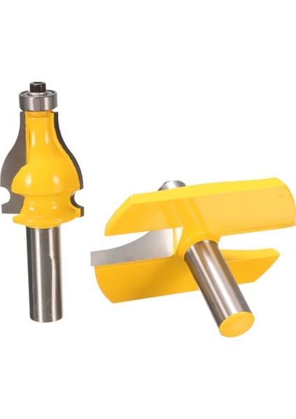 Aracı 2 Adet 1/2 '' Shank Küpeşte Yönlendirici Bit Standart Flüt Ağaç Işleme Hattı Kesici Aracı