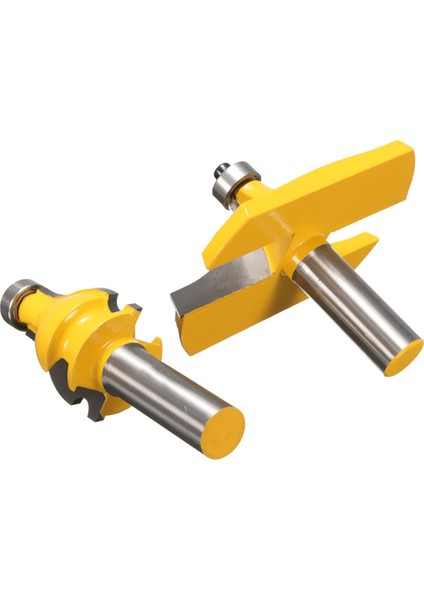Aracı 2 Adet 1/2 '' Shank Küpeşte Yönlendirici Bit Standart Flüt Ağaç Işleme Hattı Kesici Aracı