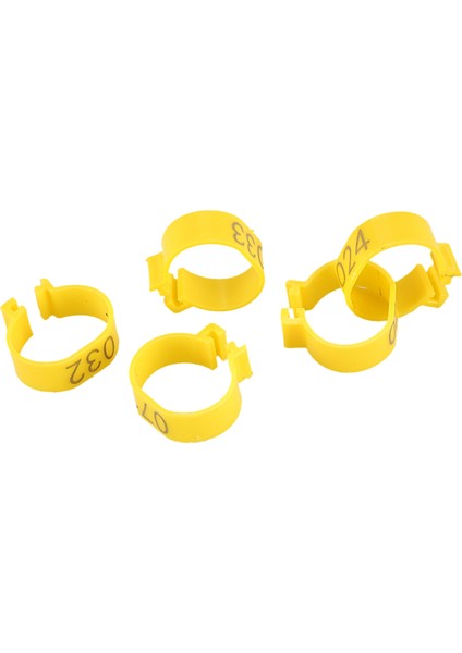 100 Adet 001-100 Numaralı Bacak Bantları Kanatlı Tavuklar Tavuk Üzerinde Klips Için 18MM Yüzükler(Yurt Dışından)