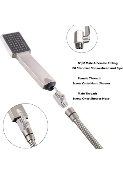 Adet 304 Paslanmaz Çelik Mini Küresel Vana(1/2 Inç Dişi x Erkek) Npt Dişli, Su Akış Regülatörü Baş Kontrol Vanası - Gümüş & Mavi fiyatları