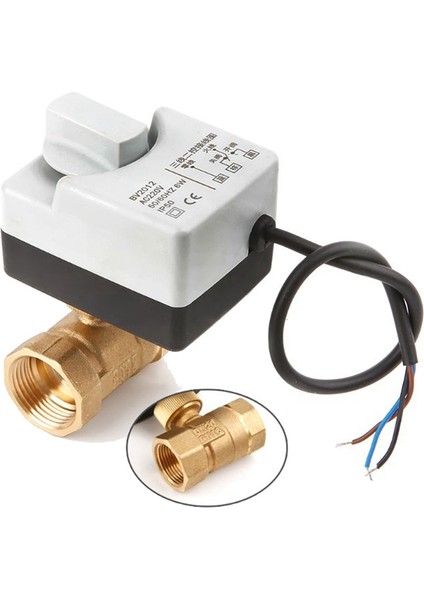 AC220V DN20 2 Yollu 3 Telli Motorlu Küresel Vana Elektrikli Aktüatör, Manuel Anahtarlı