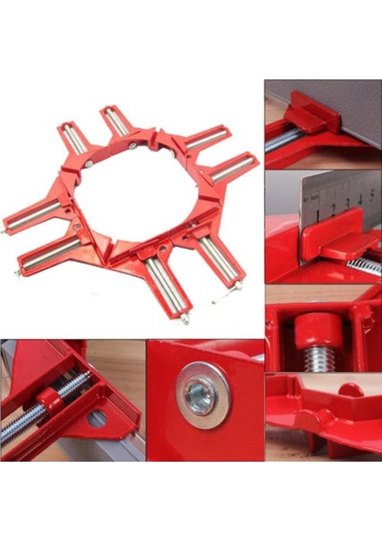 x 90° Dik Açı Kelepçesi Resim Çerçevesi Klipsi 75MM Gönye Kelepçeleri Tutucu El Aleti indirimleri