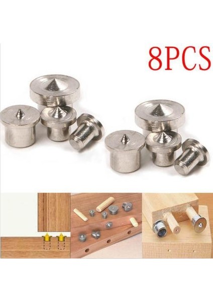 8 Adet Ahşap Dübel Merkezleri Zıvana Hizalama Aracı Noktaları Işaretleyici 6mm 8mm 10MM 13MM fırsatları