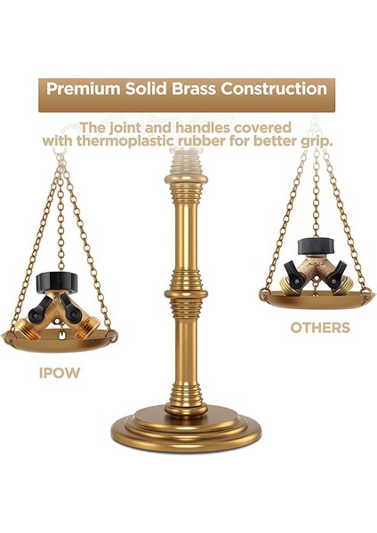 Prinç 2 Yollu Y-Valf Bahçe Hortumu Konnektör Distribütör Adaptörü + Contalı 4, Paket Başına 2 fırsatları