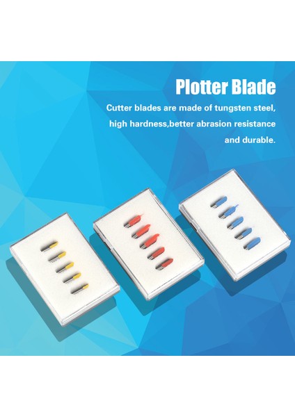 15 Adet 30° 45° 60° Derece Roland Gcc Kesici Plotter Vinil Kesici Bıçak Tutucu