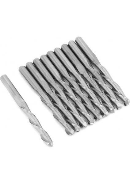 Guangdong Spirit Ahşap Cnc Freze Tungsten Freze 3.175*22MM Için 10 Adet 2 Flüt Spiral Yönlendirici Bit