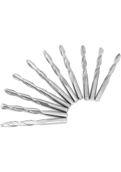 Guangdong Spirit Ahşap Cnc Freze Tungsten Freze 3.175*22MM Için 10 Adet 2 Flüt Spiral Yönlendirici Bit