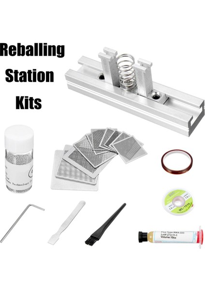 Kakao Bga Reballing Istasyonu + 10X Çelik Şablon Stencils + 0.6mm Lehim Balyası