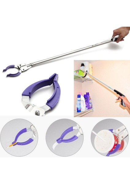 90CM Handy Claw Reacher Grabber Uzatma Çöp Tutucu Uzun Kol Toplama Aracı