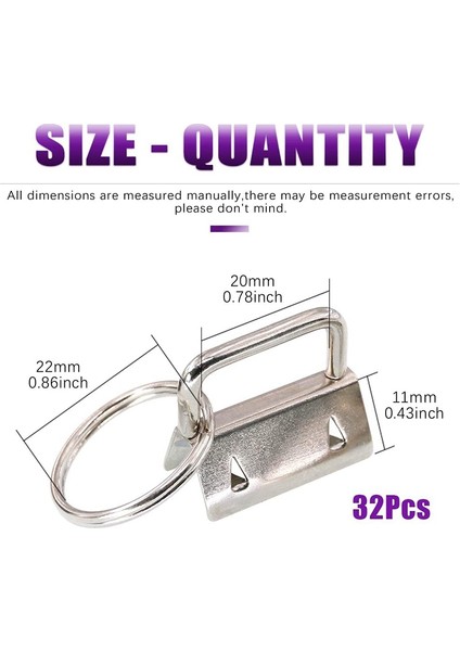 32 Takım 1 Inç 25MM Galaktik Fob Donanım ile 1 Adet Anahtarlık Pense Cam Pense Araçları Düz Çeneli Koşu fiyatları