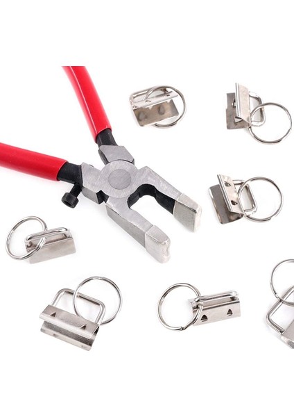 32 Takım 1 Inç 25MM Galaktik Fob Donanım ile 1 Adet Anahtarlık Pense Cam Pense Araçları Düz Çeneli Koşu modelleri