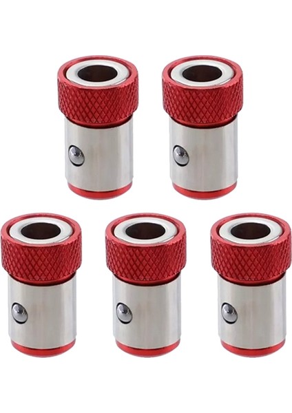 5 Adet Tornavida Ucu Manyetik Halka Vida Yakalayıcı Tutucu 1/4 Inç Hex Shank Çift Uçlu Tornavida Uçları Için