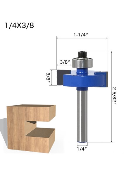 Yönlendirici Kesici Kafa -1/4 Shank Ağaç Işleme Aleti Yuvasıağaç Işleme Araçları Için Zıvana Kesici -2 Adet fırsatları