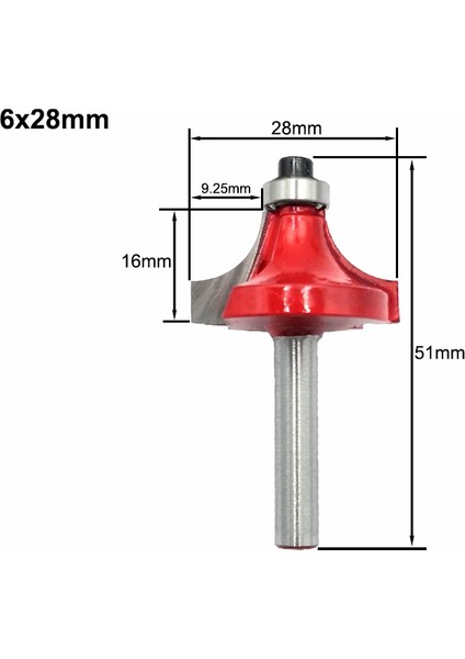 Adet 6mm Shank Wooorking Gömme Trim Yönlendirici Bit Boncuk Bit Köşe Yuvarlak Koyu Tungsten Karbür Freze Ahşap Için fiyatları