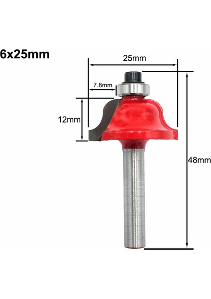 Adet 6mm Shank Wooorking Gömme Trim Yönlendirici Bit Boncuk Bit Köşe Yuvarlak Koyu Tungsten Karbür Freze Ahşap Için modelleri