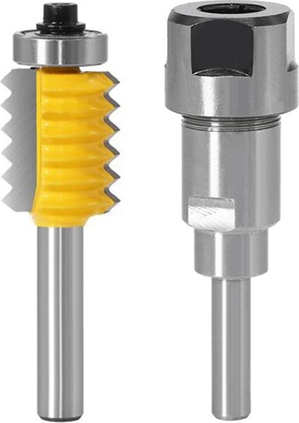 Ağaç Işleme Konisi Zıvana Freze 8X24MM ve 8mm Ila 12MM Freze Kafası Uzatma Çubuğu Dönüştürücü Pens Gravür