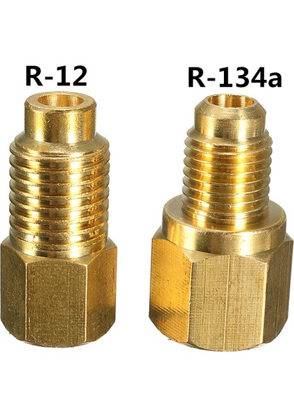 Faydalı Araçlar 2 Adet Vakum Pompası Pirinç Adaptörler R134A - R12 & R12 - R134A Klima Için