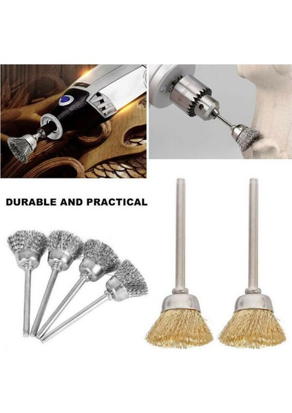 Mini Matkap Öğütücü Döner Aletler Için 36 Adet Paslanmaz Çelik Tel Tekerlekler / Fırçalar fırsatları