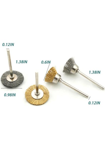 Mini Matkap Öğütücü Döner Aletler Için 36 Adet Paslanmaz Çelik Tel Tekerlekler / Fırçalar indirimleri