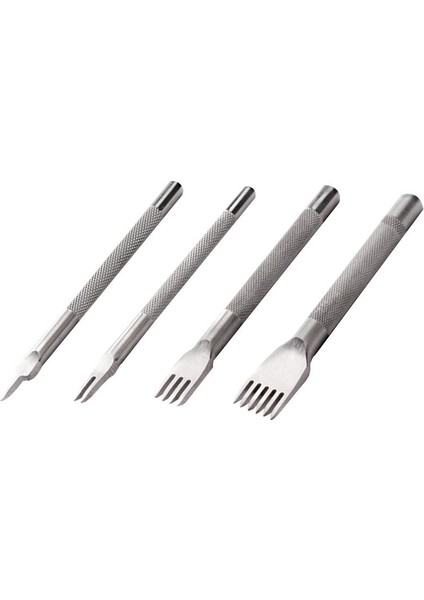 4mm 1/2/4/6 Prong Diy Elmas Dikiş Keski Seti Deri El Sanatları Kitleri, Deri Delik Delme Aracı, Daha Keskin ve Dayanıklı