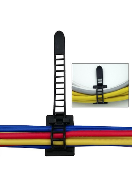 Srıwen 2020 40 Adet Kablo Klipsi Kelepçe Tel Bağı Kablo Montajı Ayarlanabilir Kablo Bağı Fix Tutucu Klipler Siyah modelleri