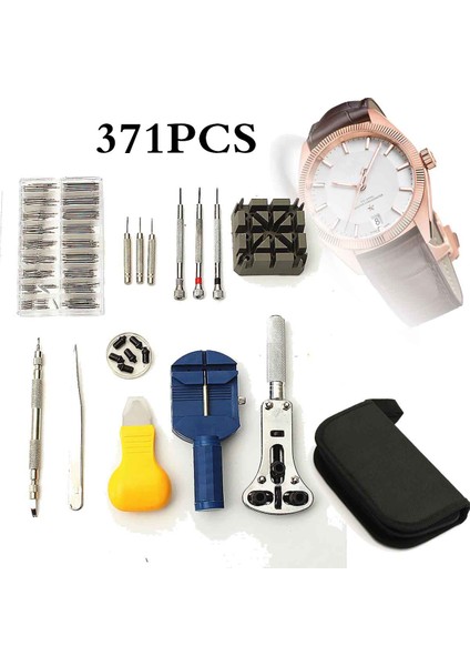 Alet Tam Set 371 Adet Tamir Aleti Kiti Saatçi Açıcı Sökücü Yaylı Pim Çubuğu W/kılıf