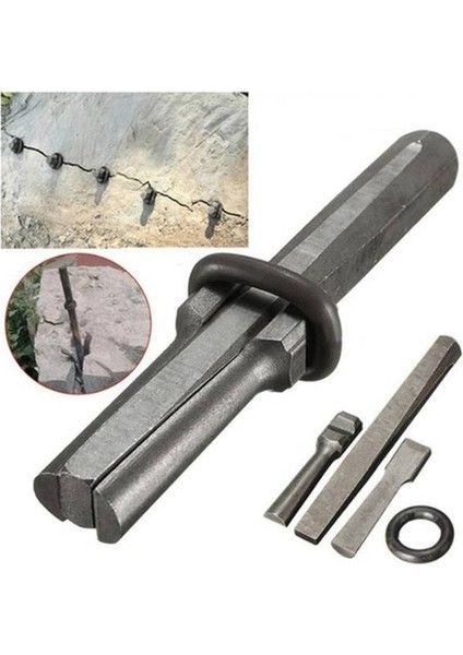 5 Adet/takım Taş Yarma Aracı Taş Ayırıcı Metal Fiş Takozlar ve Tüyler Şimler Beton Kaya Ayırıcılar El Aleti modelleri