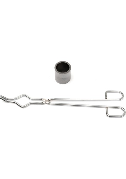 Tool 50X50MM Altın Gümüş Eritme Kalıbı Grafit Pota + 35CM Tong Lab Eritme Kiti