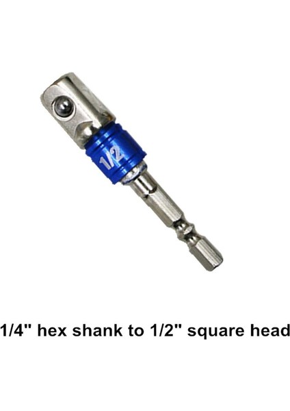 3 Adet Darbeli Sürücü Matkap Soket Adaptörü 3 Renk Anahtarı 6.35MM Hex Shank 1/2 1/4 3/8 Kare Dönüştürücü