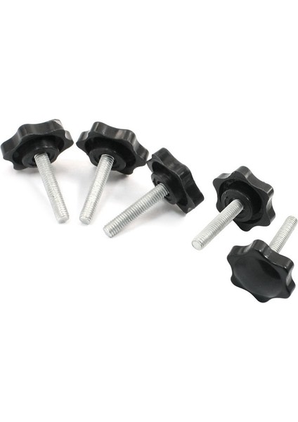 Adet M6 x 30MM Erik Şekli Sıkma Düğmesi Kavrama 25 mm Kafa Çapı ve 10 Adet M4 x 15 x 15MM Siyah Sıkma Düğmeleri Kol