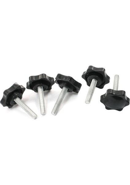 Adet M6 x 30MM Erik Şekli Sıkma Düğmesi Kavrama 25 mm Kafa Çapı ve 10 Adet M4 x 15 x 15MM Siyah Sıkma Düğmeleri Kol