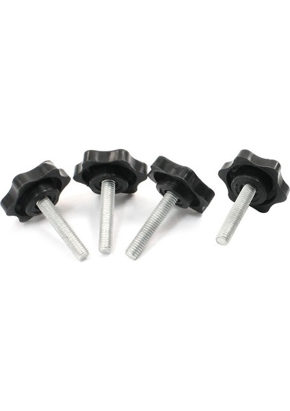 Adet M6 x 30MM Erik Şekli Sıkma Düğmesi Kavrama 25 mm Kafa Çapı ve 10 Adet M4 x 15 x 15MM Siyah Sıkma Düğmeleri Kol