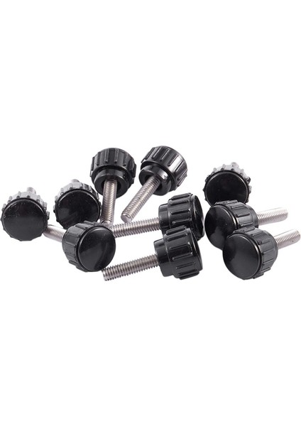 Adet M6 x 30MM Erik Şekli Sıkma Düğmesi Kavrama 25 mm Kafa Çapı ve 10 Adet M4 x 15 x 15MM Siyah Sıkma Düğmeleri Kol