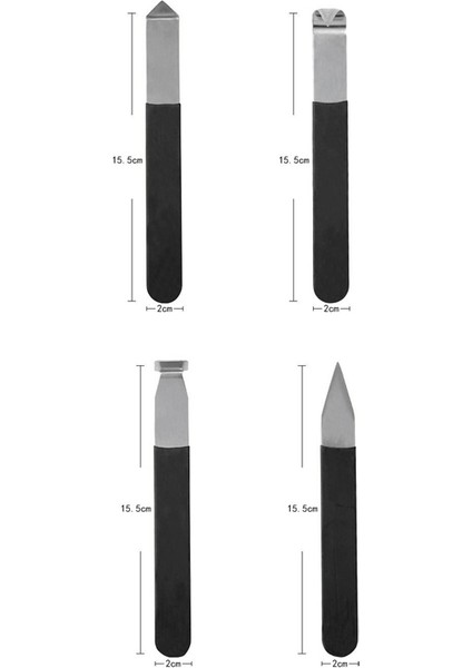 4 Adet Çömlek Aleti Paslanmaz Çelik Oyma Plastikkil Heykel El Aleti Craft Trim Sanatçı Seramik Alet Seti