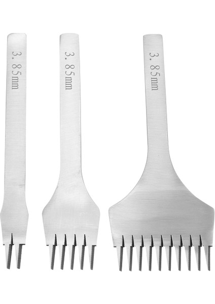 Pratik 3x Avrupa Tarzı Deri El Sanatları Iğneleme Ütüleri Dikiş Bağlama Zımbası Keski Aracı [3.85MM]