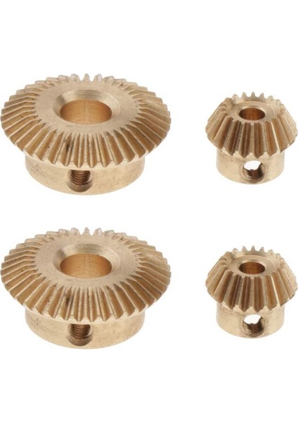 Takım/4 Adet 0,5 Modül Pirinç Konik Dişli 20/40 Diş 3/6 mm Çap Iç Delik
