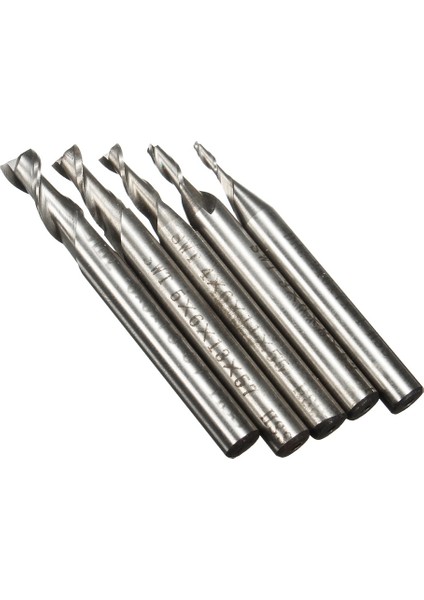 Aracı 5 Adet 2 Flüt 2/3/4/5/6mm Hss Freze Freze Cnc Gravür Ucu Genişletilmiş