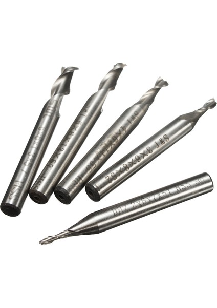 Aracı 5 Adet 2 Flüt 2/3/4/5/6mm Hss Freze Freze Cnc Gravür Ucu Genişletilmiş fırsatları