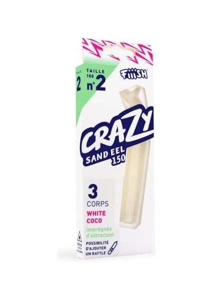 Crazy Sandeel CSE150/2 CSE513 3x Gövde White Coco Silikon Yem fiyatları