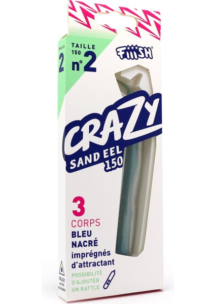 Crazy Sandeel CSE150/2 CSE233 3x Gövde Blue Nacre Silikon Yem modelleri