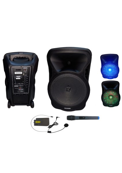 200 Watt "şarjlı" El+Kafa Mikrofonlu Bluetooth Ses Sistemi