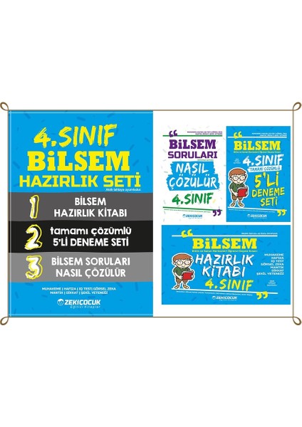 4.sınıf Bilsem Hazırlık Seti Zeki Çocuk Eğitici Kitaplar Mantık Z