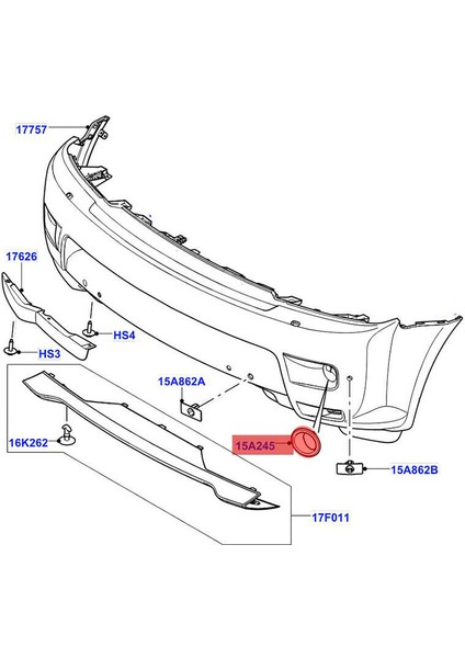 Range Rover Sport Autobiography Sis Farı Çerçevesi Sol LR019637