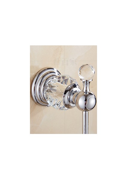 Lüks Kristal Gümüş Banyo Aksesuarları Seti Krom Cilalı Pirinç Banyo Donanım Seti Duvara Monte Banyo Ürünleri Banheiro | Banyo Donanım Setleri (Yurt Dışından) modelleri