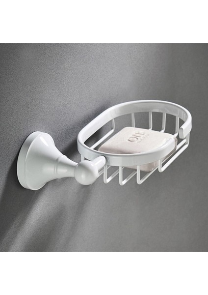Beyaz Banyo Donanım Aksesuarları Set Pirinç Duş Sabunluk Saç Kuru Tutucu Havlu Demiryolu Bar Robe Kanca Tuvalet Fırçası Rulo Tutucu | Banyo Donanım Setleri (Beyaz) (Yurt Dışından)