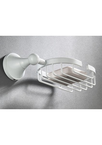Beyaz Banyo Donanım Aksesuarları Set Pirinç Duş Sabunluk Saç Kuru Tutucu Havlu Demiryolu Bar Robe Kanca Tuvalet Fırçası Rulo Tutucu | Banyo Donanım Setleri (Beyaz) (Yurt Dışından)
