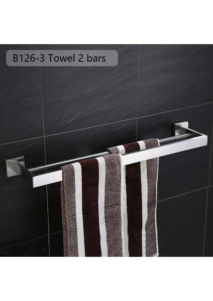 Paslanmaz Çelik Banyo Donanım Seti Ayna Krom Cilalı Havlu Askısı Tuvalet Kağıdı Tutucu Havlu Bar Kanca Banyo Aksesuarları | Banyo Donanım Setleri (Yurt Dışından)
